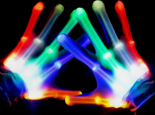 Светодиодные электро перчатки v.2
